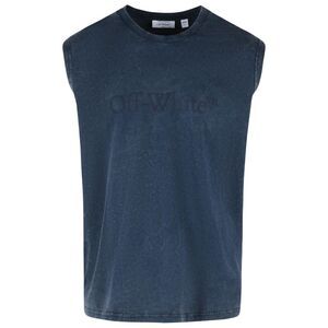 Off-White 'Bookish' Blue Cotton Tank Top Men